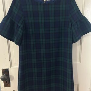 Vineyard Vines Blue and Green Tartan Plaid Dress